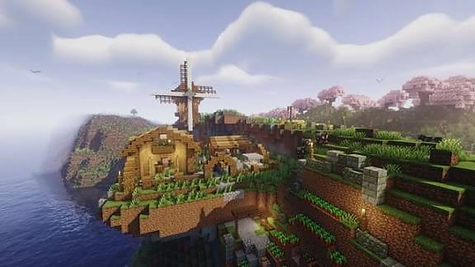 Minecraft Create hillside build