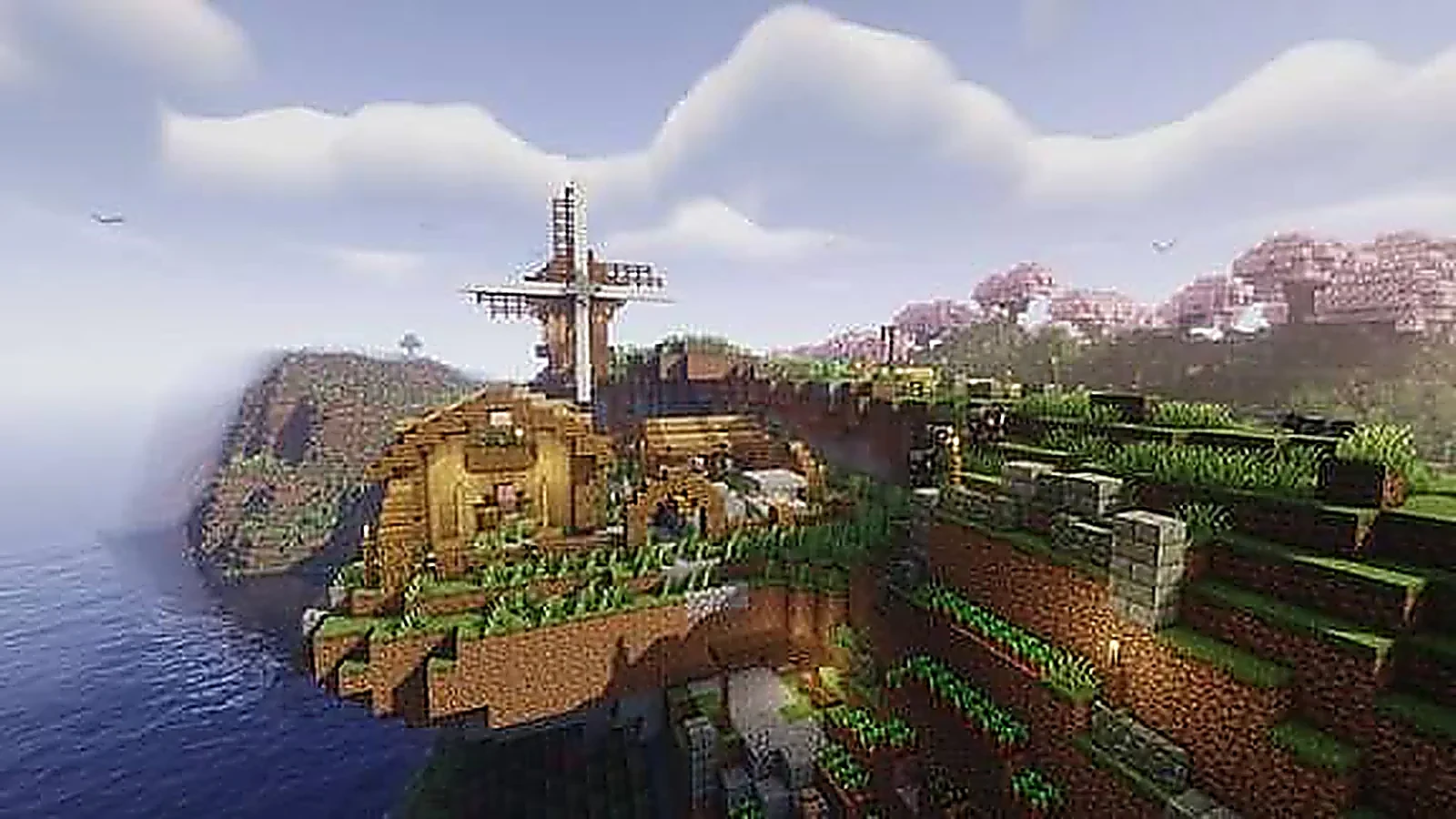 HD Minecraft Create hillside build